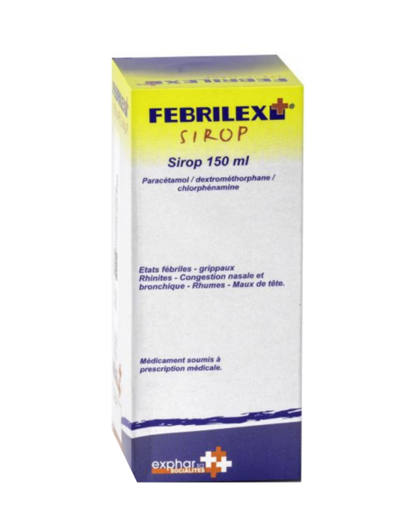 Le febrilex sirop - médicament antigrippal exphar