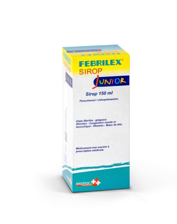 FEBRILEX junior sirop - médicament antigrippal exphar