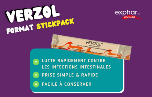 Les avantages du format Stickpack VERZOL pour lutter contre la parasitose intestinale