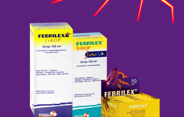 Febrilex contre la grippe, maux de tête, rhume... exphar